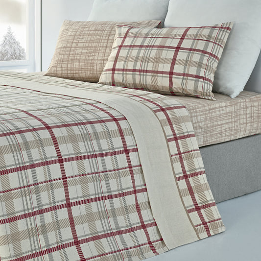 Jogo de Lençóis Flanela Xadrez