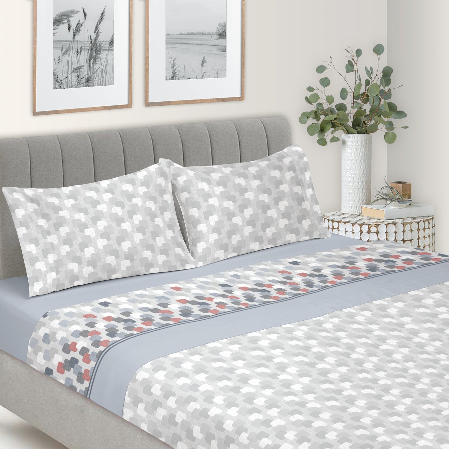 Jogo Cama Coralina Geo