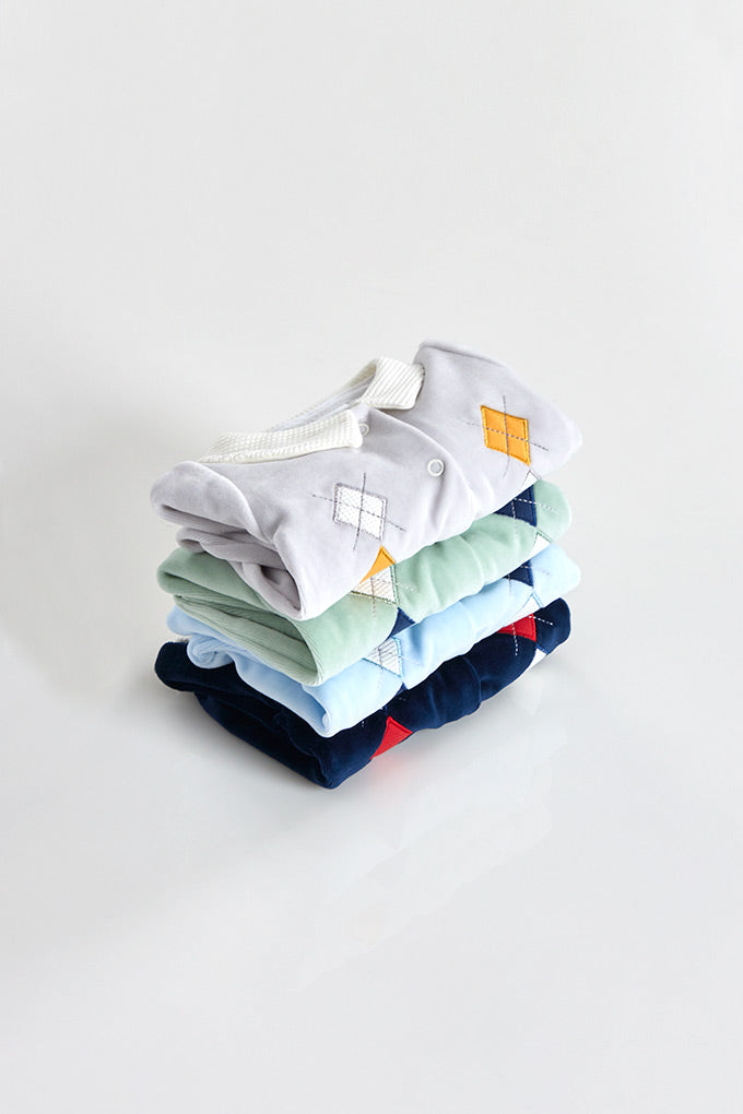Babygrow Laminado Gola Piquet Menino