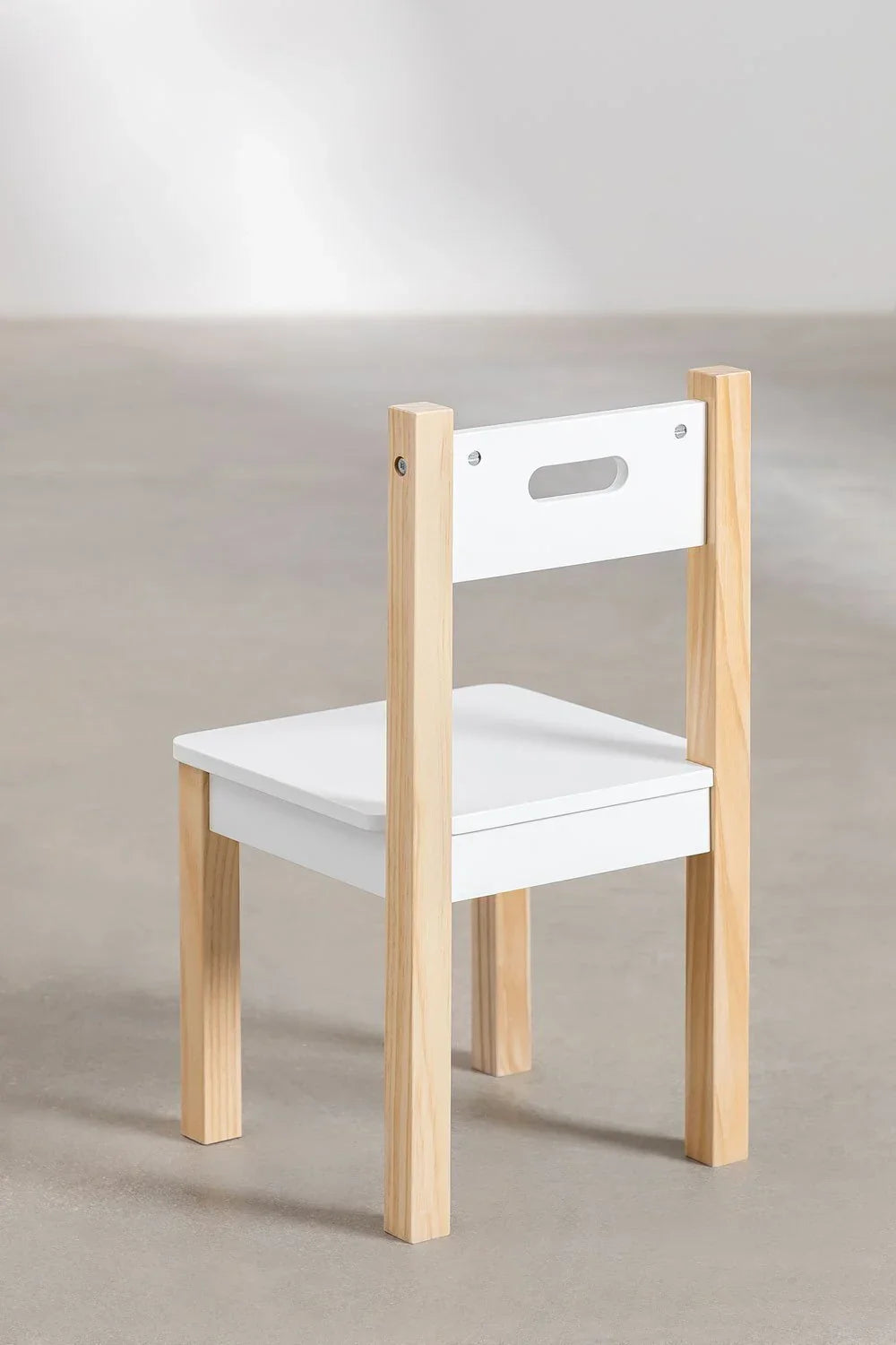 Conjunto de Mesa Ardósia com Armazenamento e 2 Cadeiras de Madeira Belfy Kids