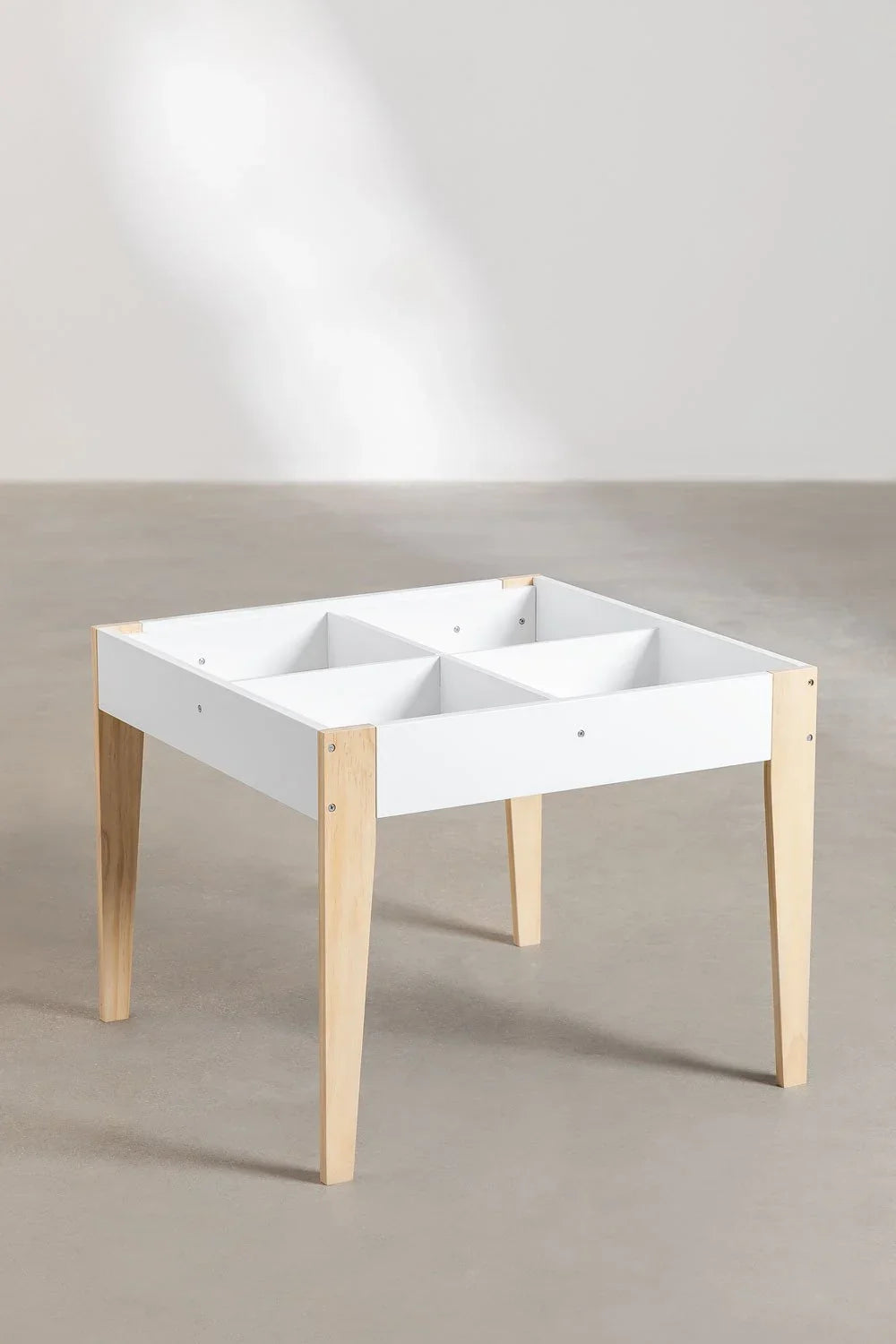 Conjunto de Mesa Ardósia com Armazenamento e 2 Cadeiras de Madeira Belfy Kids