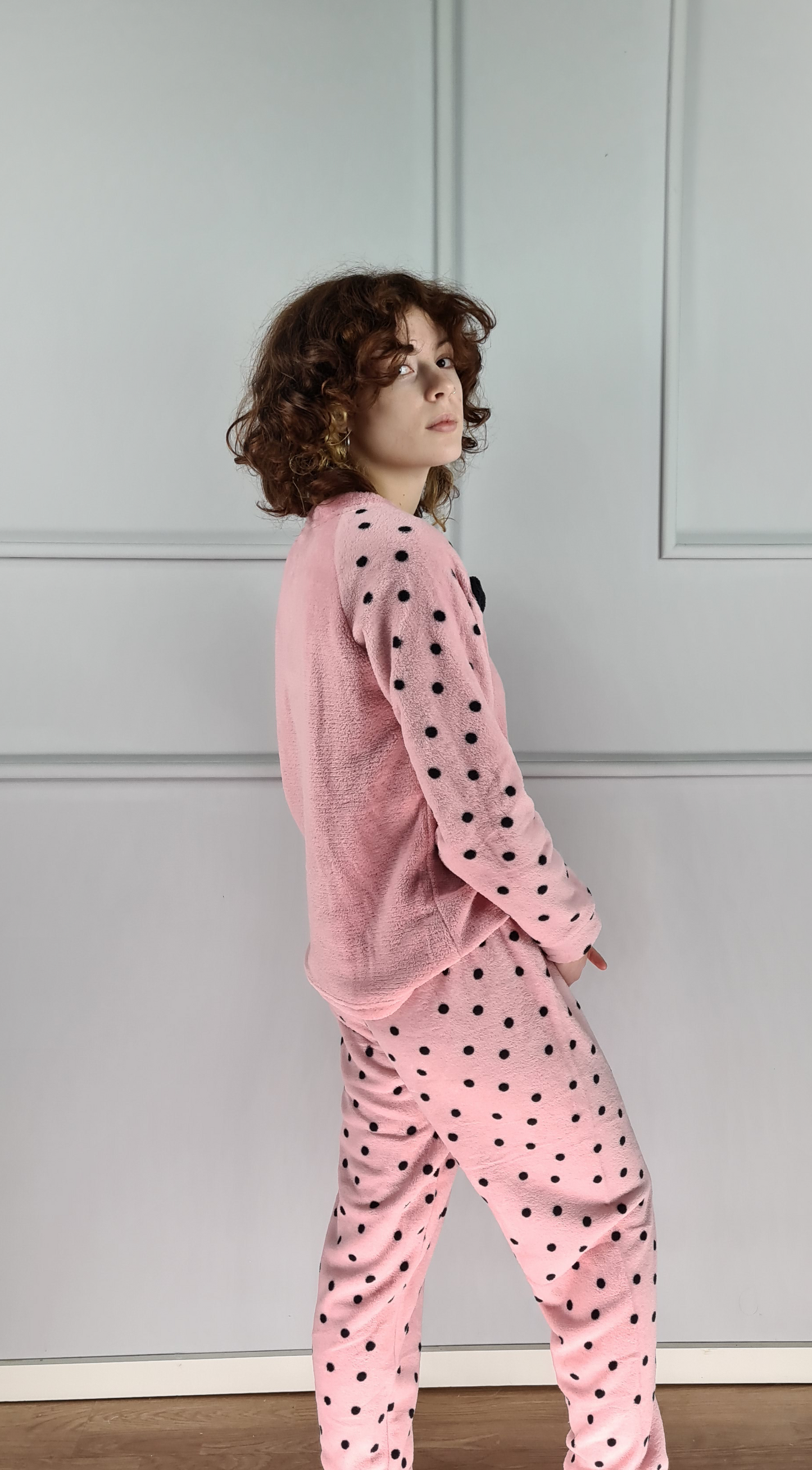 Conjunto Pijama e Robe/Camisa Polka Dots Polar