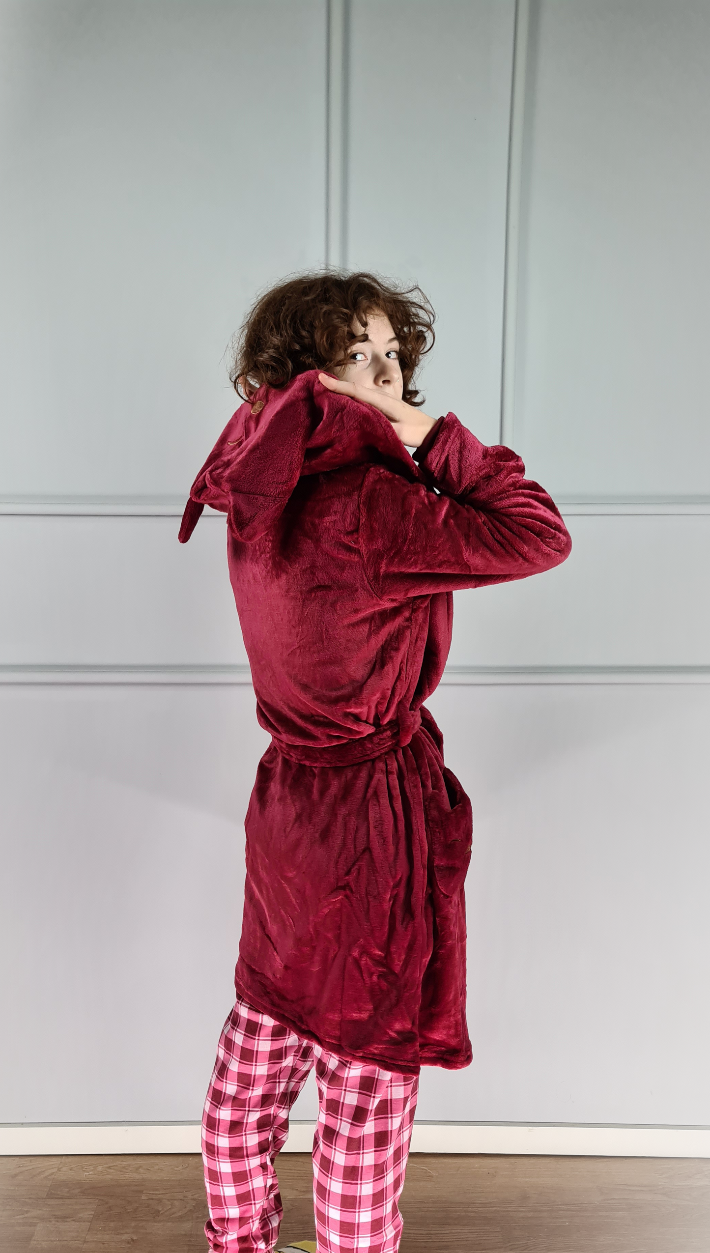 Conjunto Pijama Teddy e Robe Polar com Orelhas