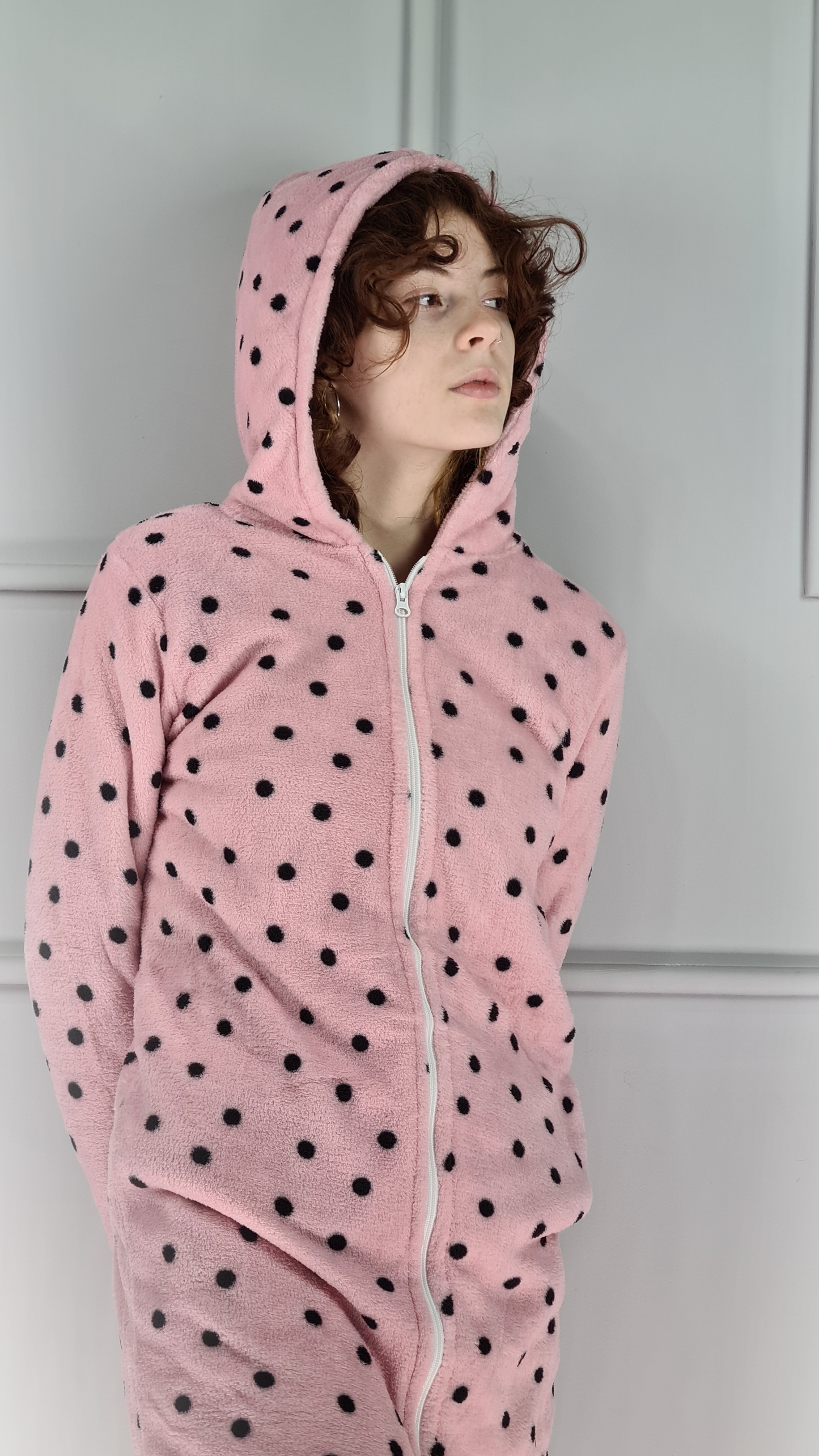 Conjunto Pijama e Robe/Camisa Polka Dots Polar