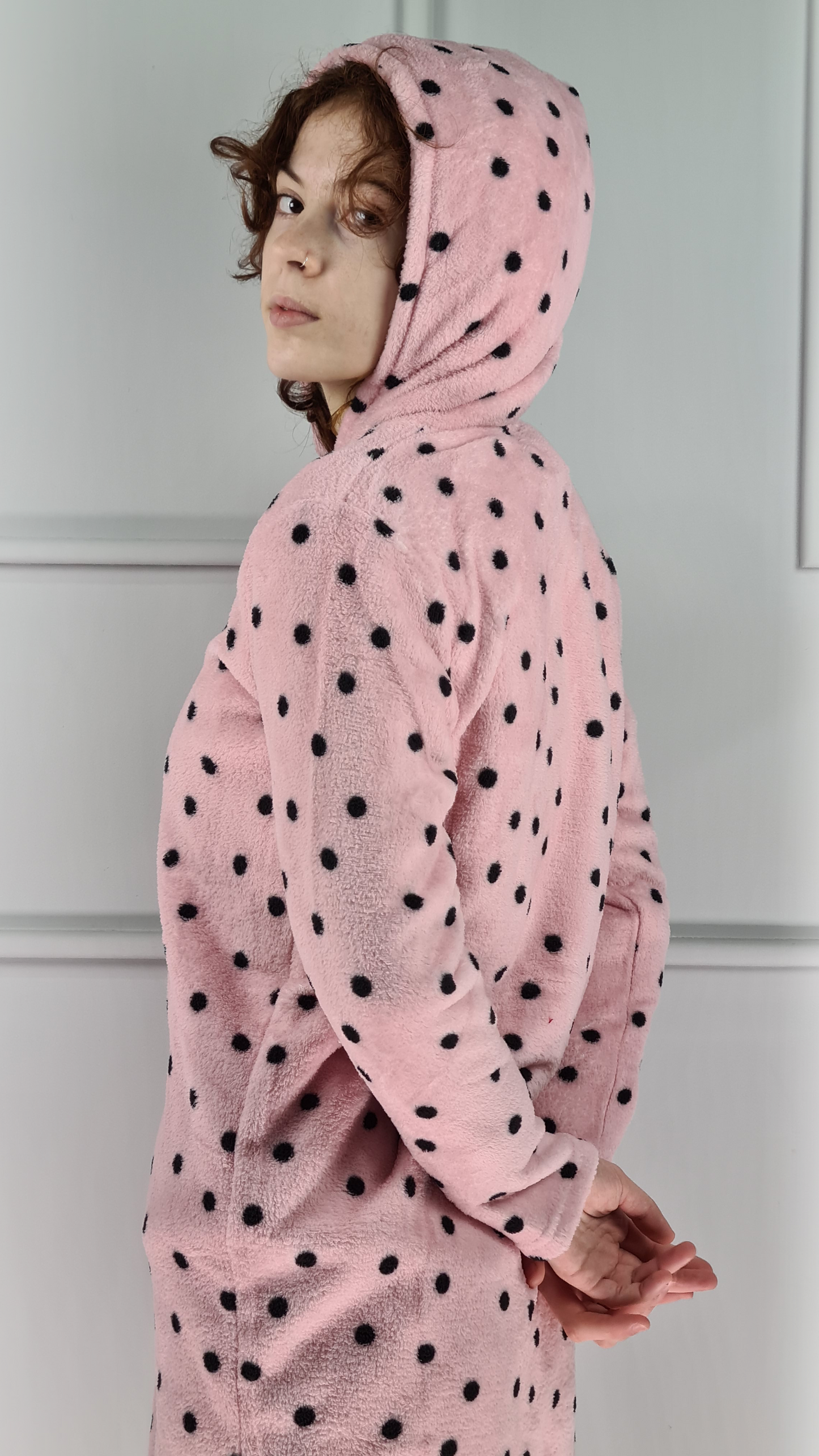 Conjunto Pijama e Robe/Camisa Polka Dots Polar
