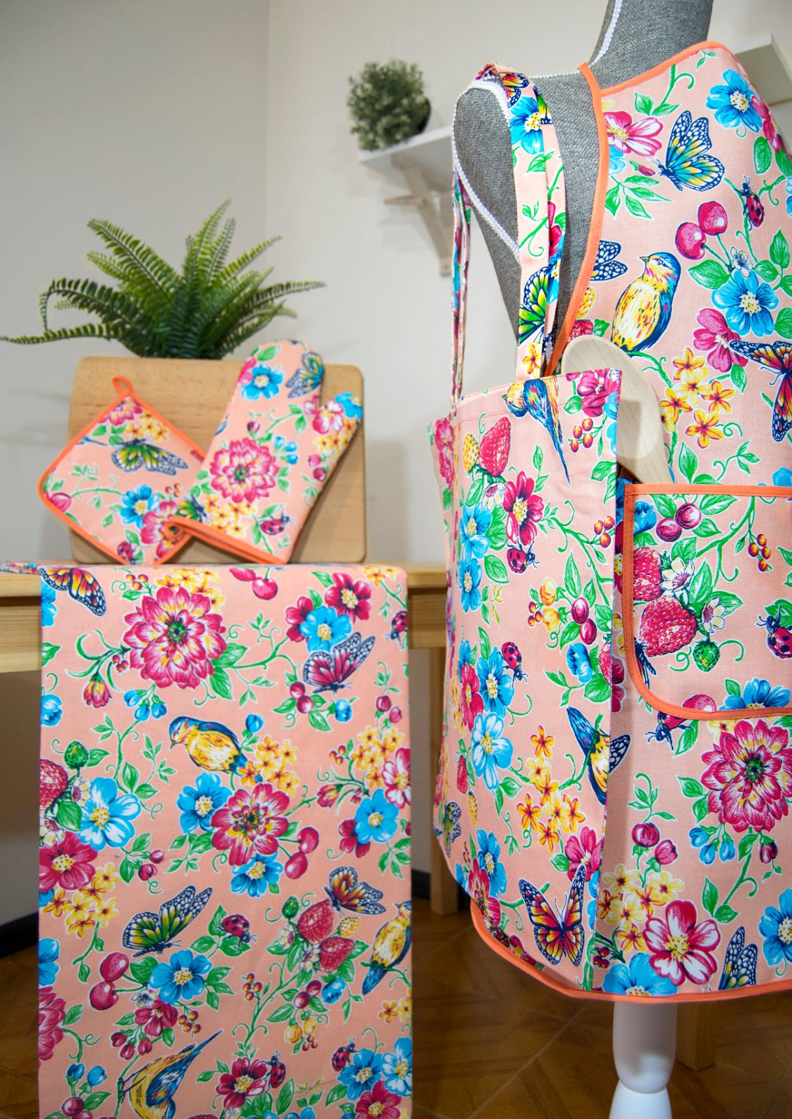 Acessórios de cozinha Floral coral