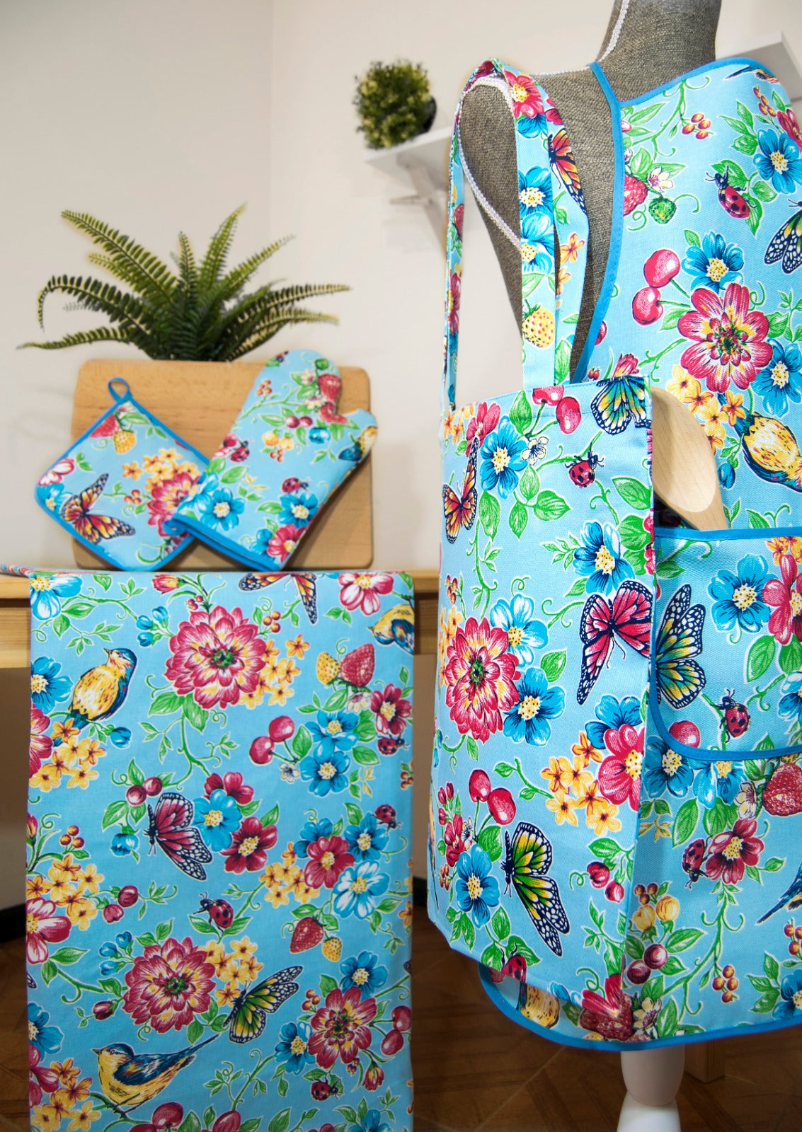 Acessórios de cozinha Floral celeste