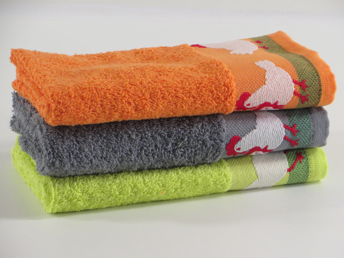 Pack 3 Panos de Cozinha Galinhas 50x50cm 100% Algodão