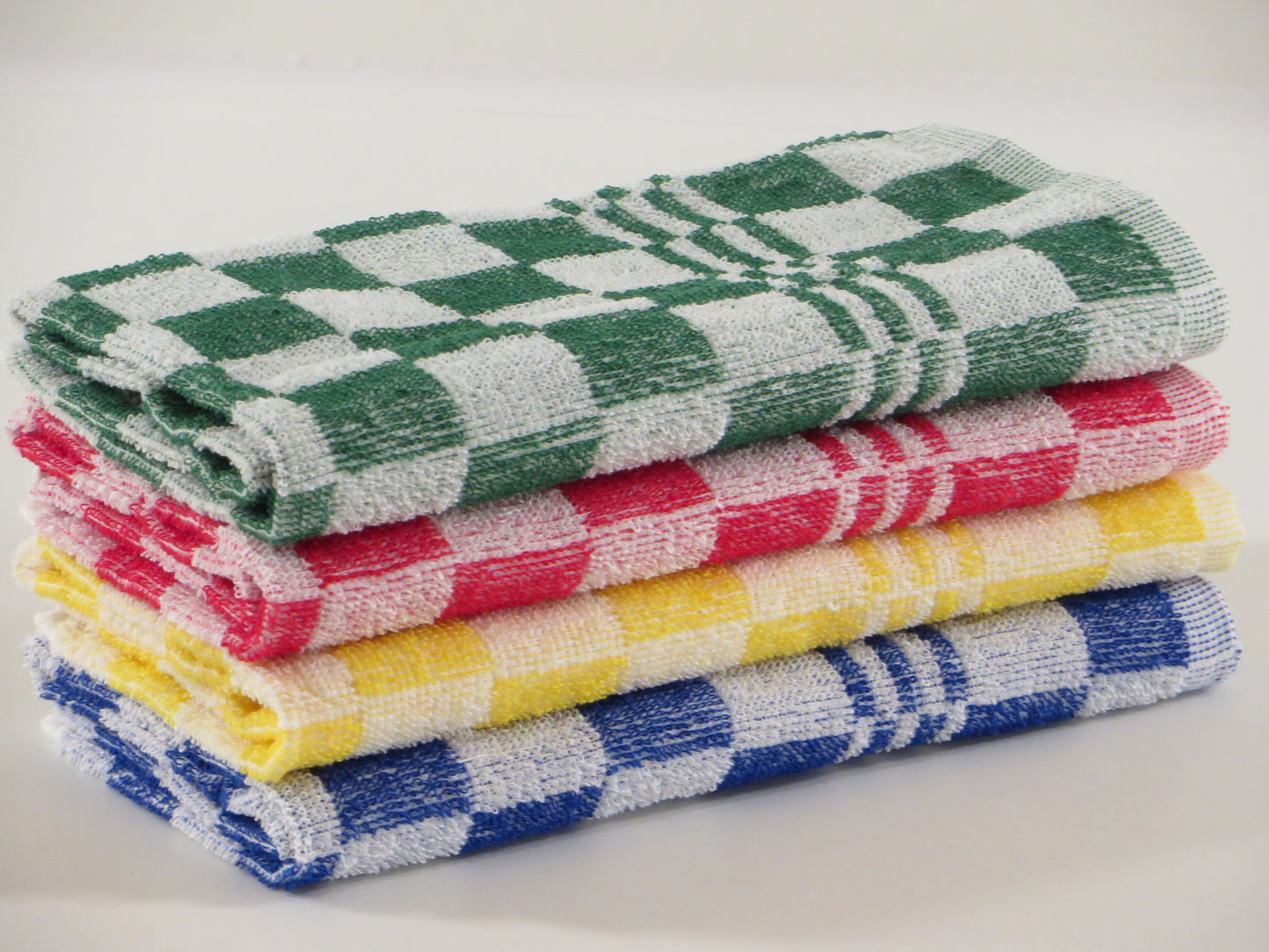 Pack de 4 Panos de Cozinha Xadrez 50x50cm 100% Algodão