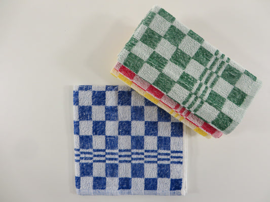 Pack de 4 Panos de Cozinha Xadrez 50x50cm 100% Algodão