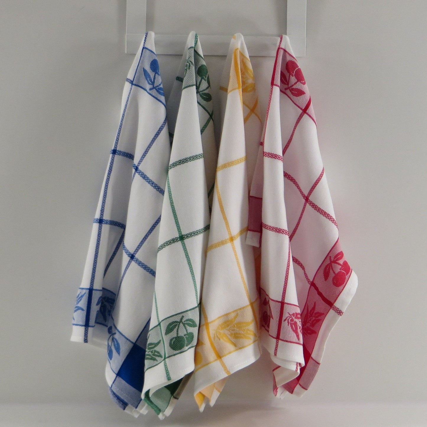 Pack de 4 Panos de Cozinha Cereja 50x70cm 100% Algodão