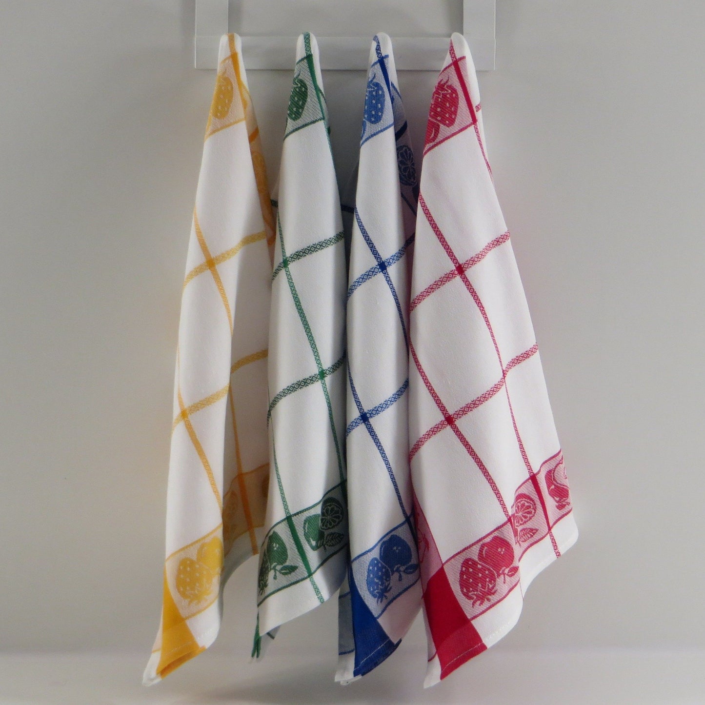Pack de 4 Panos de Cozinha Frutos 50x70cm 100% Algodão
