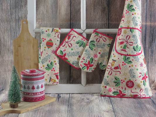 Toalha de mesa Tema de Natal em Bege