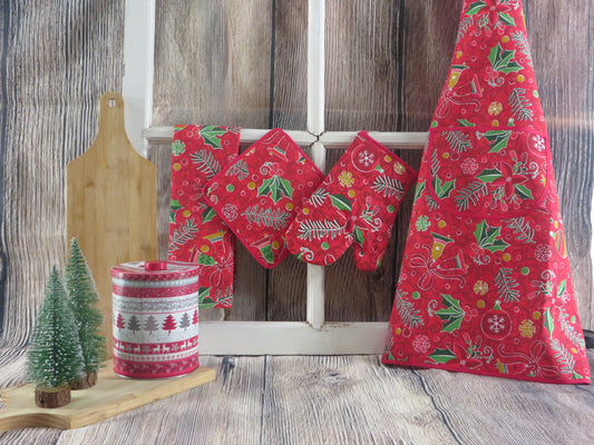 Toalha de mesa Tema de Natal em Vermelho