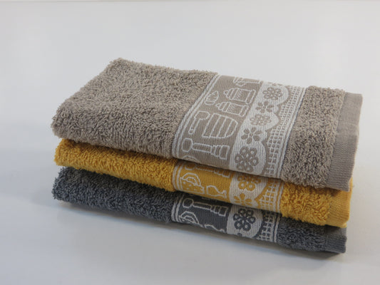 Pack 3 Panos de Cozinha 50x50cm 100% Algodão