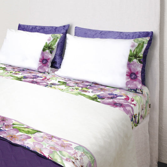 Lençóis de cama Lilás 50% Algodão 50% Poliéster