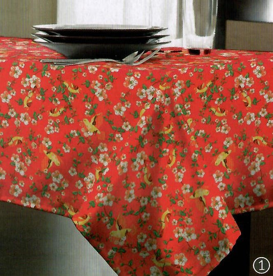 Toalha de mesa pássaros cinza