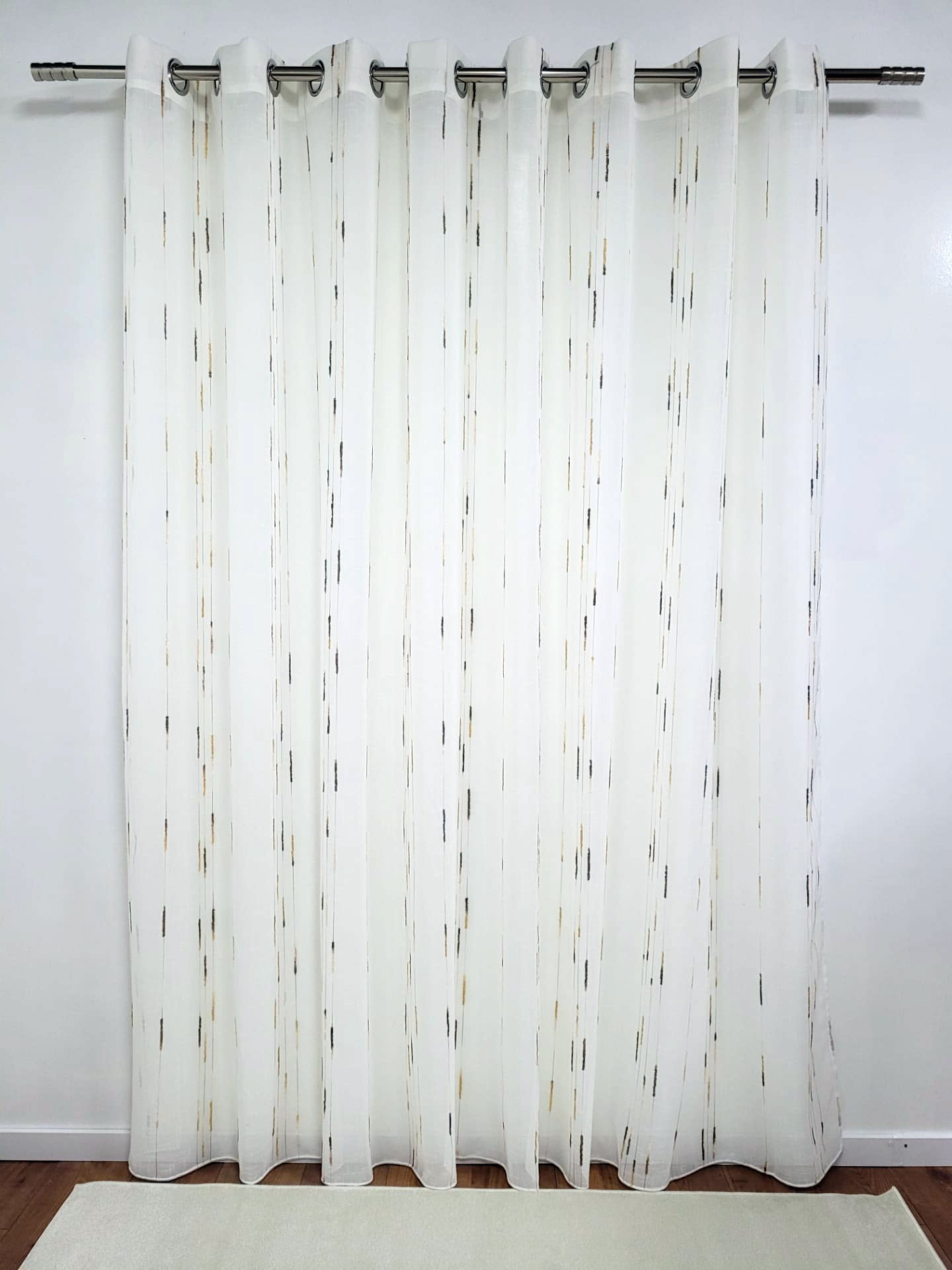 Cortina detalhe castanho 300x250cm