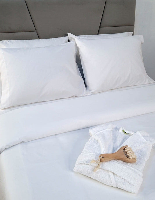 Jogo de Lençóis de Cama 100% Algodão Linha Hotel