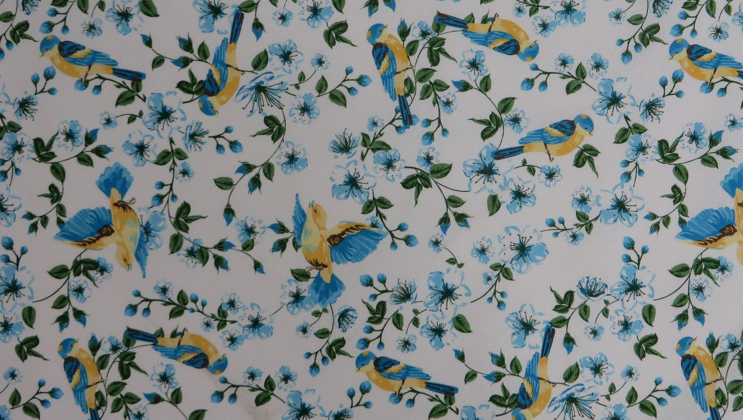 Toalha de mesa pássaros azul