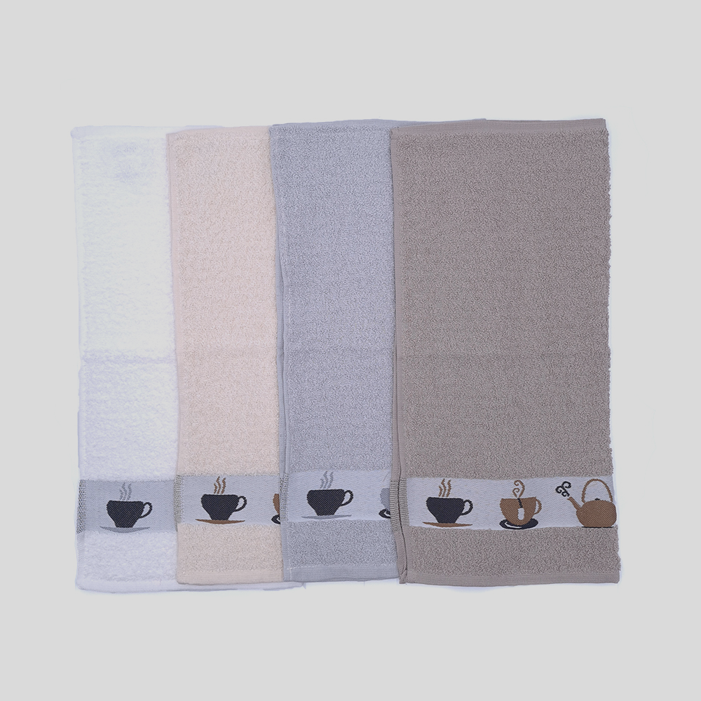 Pack de 4 Panos de Cozinha Café 50x50cm
