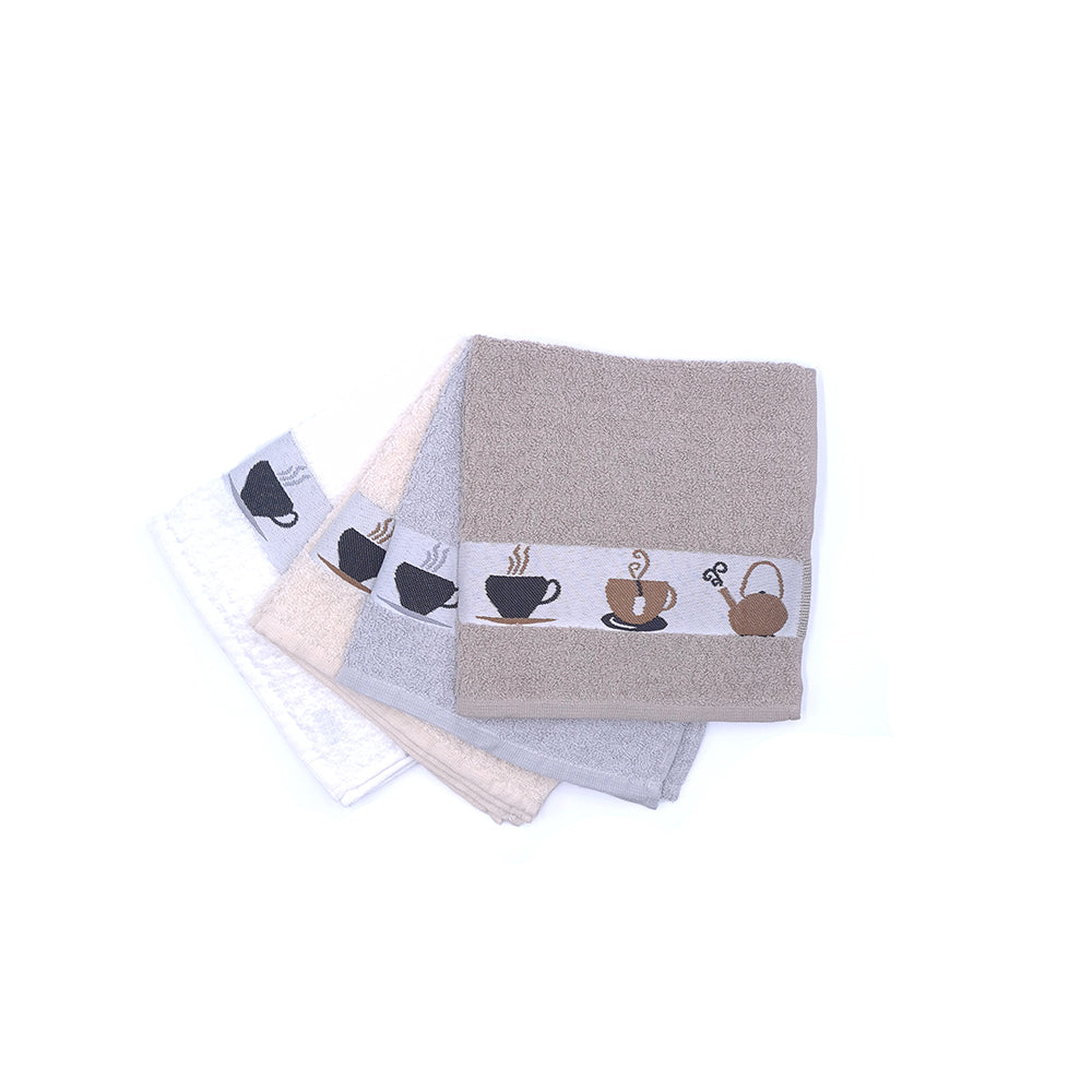 Pack de 4 Panos de Cozinha Café 50x50cm