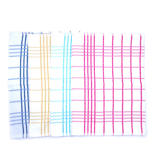 Pack de 4 Panos de Cozinha Quadriculado 50 x 70 cm