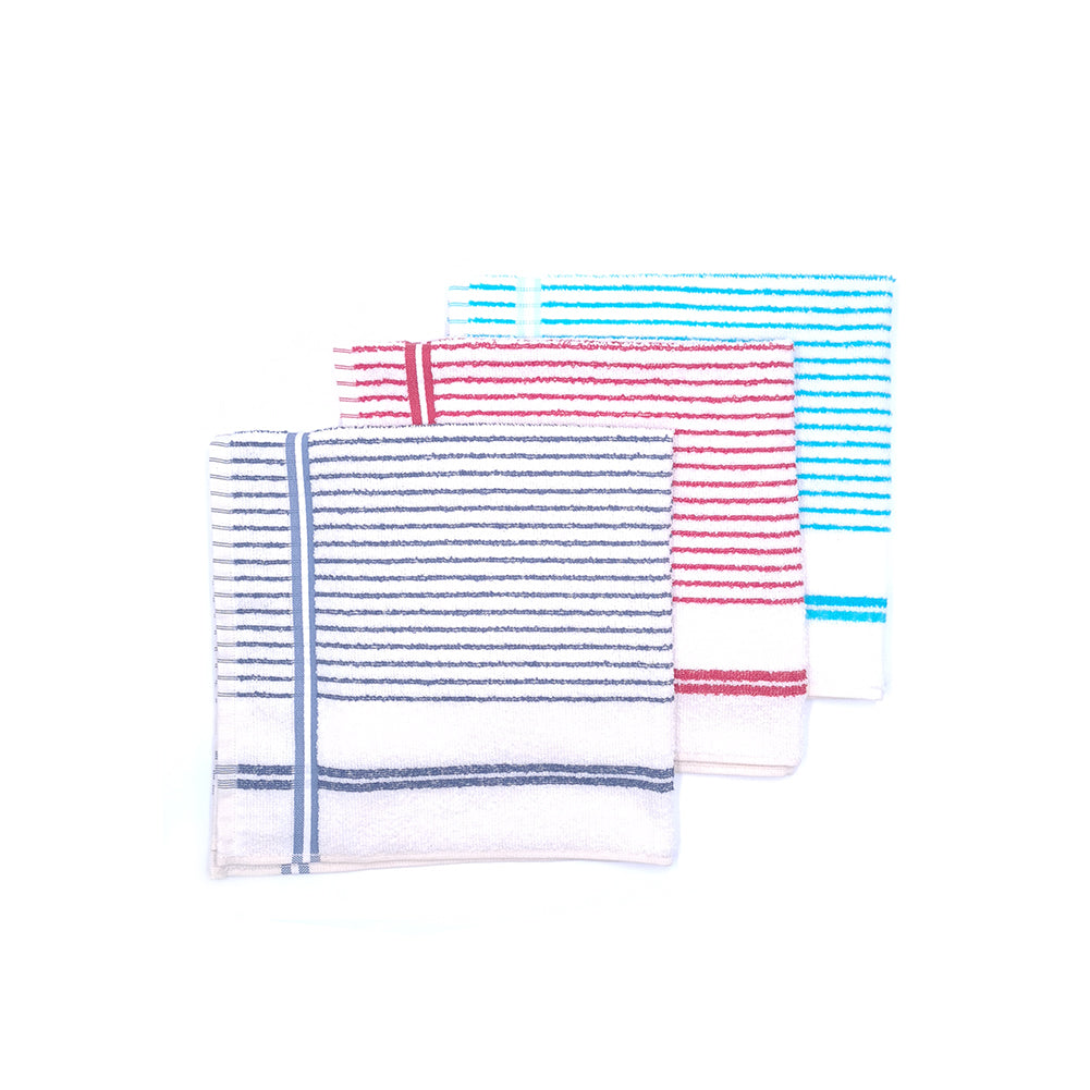 Pack de 3 panos de Cozinha Riscas 50x70cm