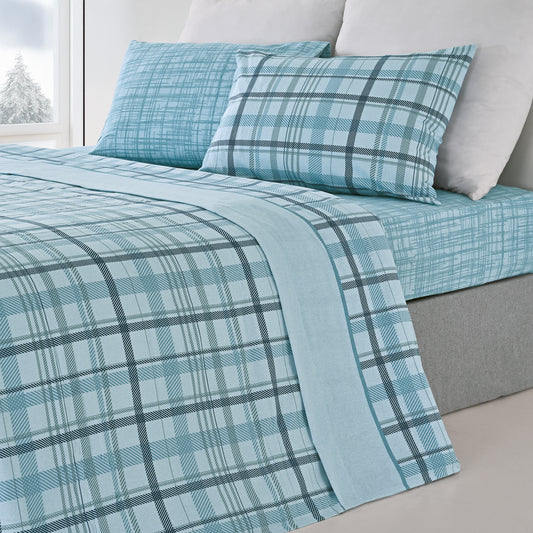 Jogo de Lençóis Flanela Xadrez