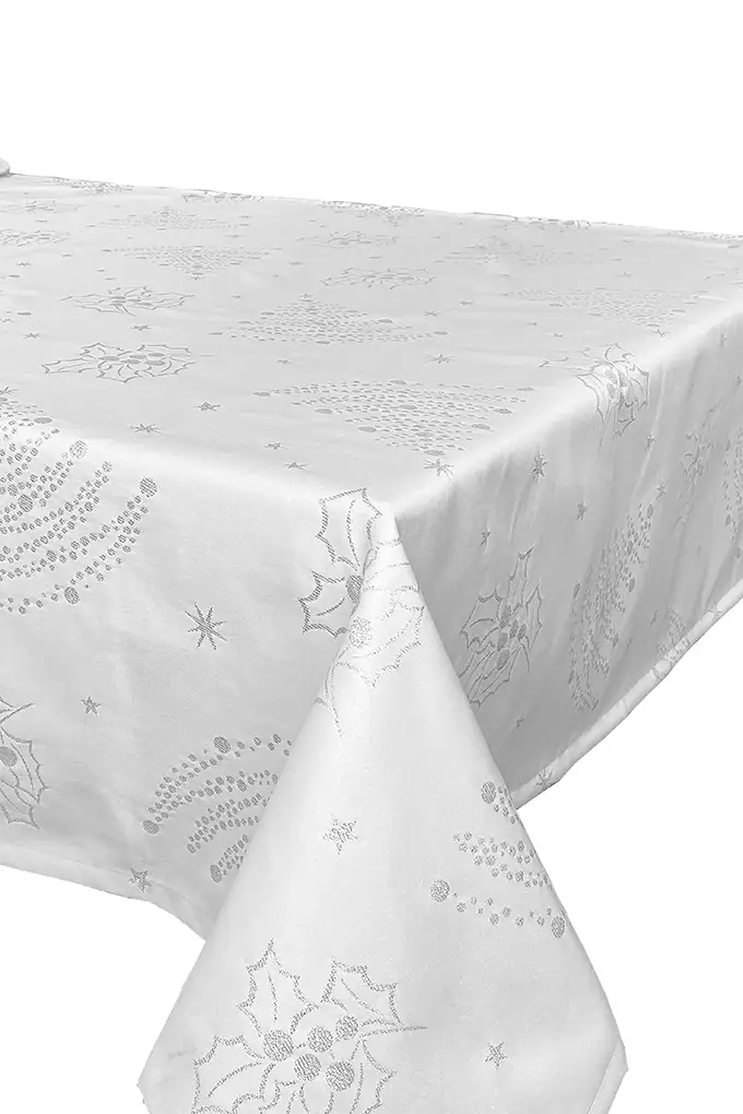 Toalha de Mesa Antinódoa Natal Azevinho 2025