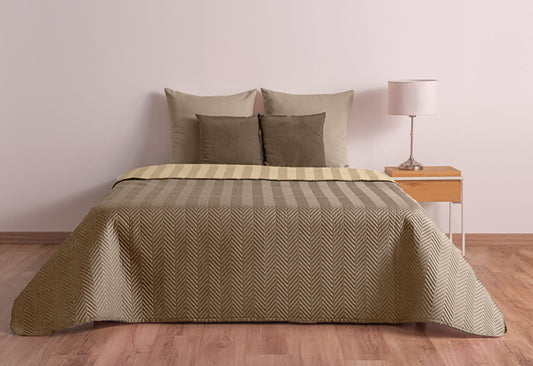 Colcha Marina Dupla Face - Taupe/Bege