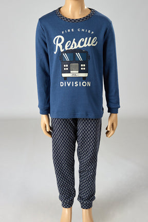 Pijama Estampado Cardado Menino Rescue