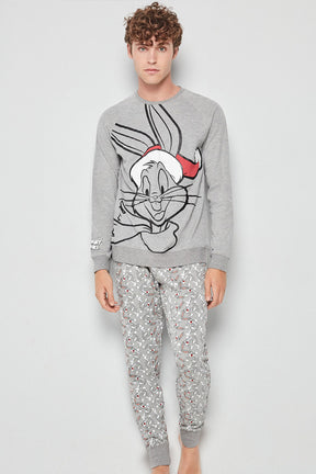 Pijama Estampado Homem Christmas Looney Tunes