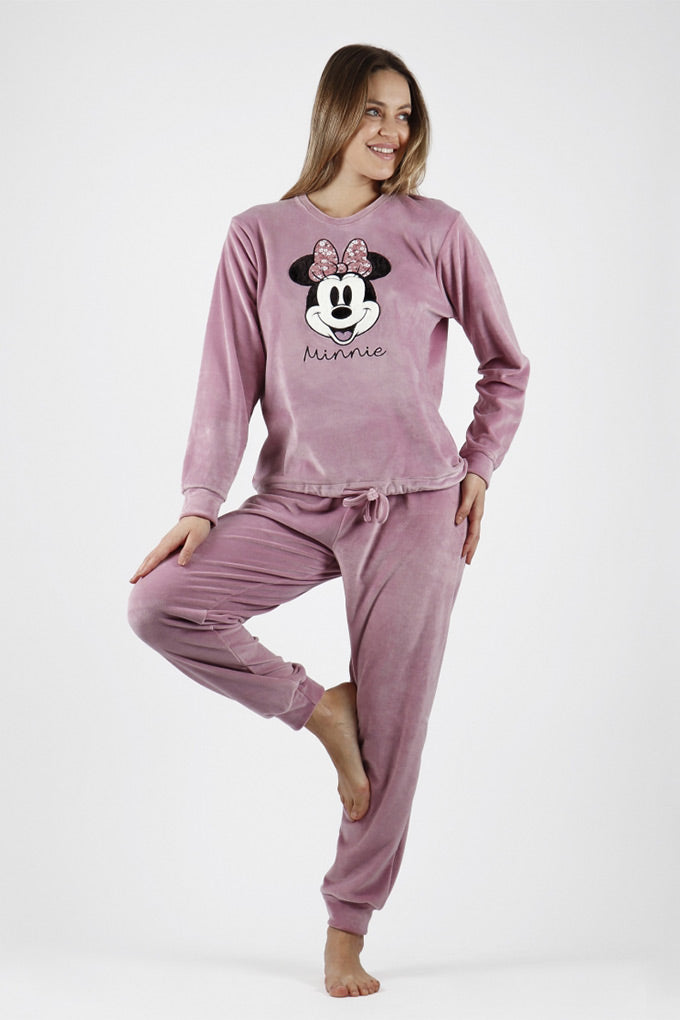 Pijama Veludo Bordado Senhora Minnie