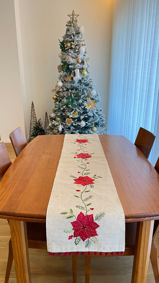 Caminho de Mesa Decorativo Rosas