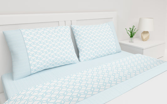 Jogo de Cama 100% Algodão p/ Cama de 160x200 cm