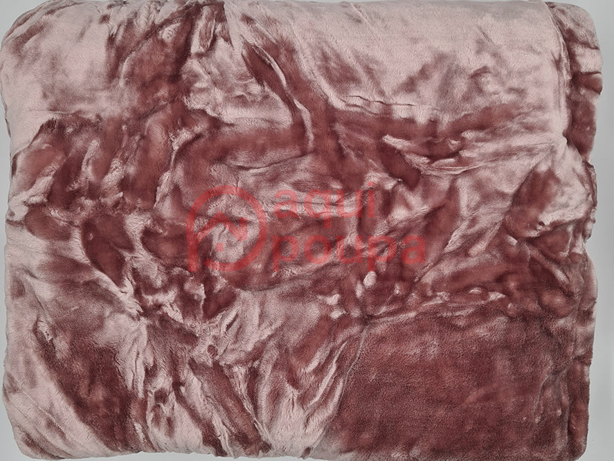 Cobertor de Aquecimento Liso Rosa Velho