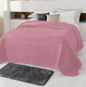 Cobertor de Aquecimento Liso Rosa Velho