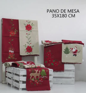 Caminho de Mesa Decorativo Boneco de Neve